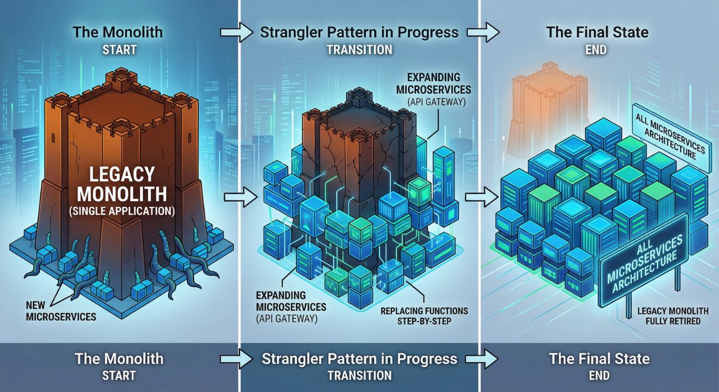 Why Modernize Legacy Systems for Business Growth Legacy System Modernization, API-First Microservices, Strangler Fig Pattern, Software Refactoring 2026, Microservices Architecture, Digital Transformation Strategy, AquSag Technologies